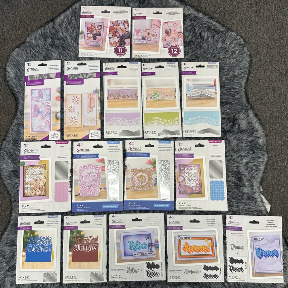 Crafters Companion Lot of Stamp and Die Sets - 16 Different Dies NEW